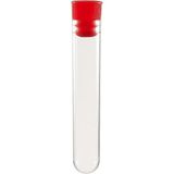 Deney Tüpü 16X100 mm / Plastik (100 Adet) - Dibi Yuvarlak Kapaklı - Çok Renkli