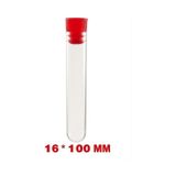 Deney Tüpü 16X100 mm / Plastik (100 Adet) - Dibi Yuvarlak Kapaklı