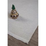 Denf Home Krem Şönil Kilim Makinede Yıkanabilir Kaymaz Taban Halı Yolluk