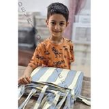 Denge Perde (11046) Kornişli- GRİ-KREM Çizgili Özel Dikim Lüks Branda Balkon Perdesi (ÖLÇÜ EN X YÜKSEKLİKTİR) GRİ KREM 220 x 230