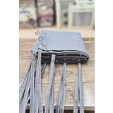Denge Perde (11581) Kornişli ANTRASİT Çizgili Özel Dikim Lüks Branda Balkon Perdesi ANTRASİT 350 x 220