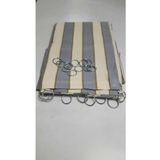 Denge Perde (4217) Demir Halkalı Balkon Perdesi 1.sınıf Gabardin Kumaş Gri Krem Üst Demir Halkalı Alt Ve Yan Bağcıklı GRİ KREM 200 x 200