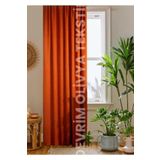 Denge Perde (6542) Lüks 1. Sınıf Özel Dikim Kiremit Blackout Işık Geçirmez Fon Perde Ekstraforlu Karartma Blackout KİREMİT 170 x 250