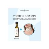 Dengeli Market Boyun Ve Göz Bölgesi Hint Yağı Sargı Bezi + 100 ml Hint Yağı (HEXANSIZ), % 100 Pamuklu