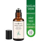 Dengeli Market Hint Yağı Roll On 50 ml | Hekzansız | Soğuk Sıkım | Pratik Kullanım | Cam Şişe | Doğal Bakım Yağı
