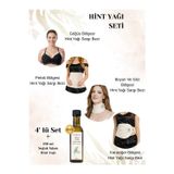 Dengeli Market HİNT YAĞI SARGISI 4'LÜ SET: KARACİĞER, PELVİK, BOYUN VE GÖĞÜS SARGI BEZİ+100 Ml HEXANSIZ HİNT YAĞI