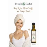 Dengeli Market Saç için Hint Yağı Seti; Sargı Bezi ve 100 Ml Hint Yağı (Hekzansız)