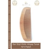 Denguva #AhşapTarak Kaliteli Doğal Kayın Ağacı Antistatik Ergonomik Saç Seti OVAL Ahşap Tarak 12'li Paket