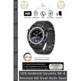 Denguva #AkıllıSaat Amoled Ekranlı Gri Metal Kordonlu GPS NFC Su Geçirmez IOS Android Uyumlu Akıllı Saat
