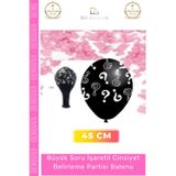 Denguva #BabyShower Siyah Balon Cinsiyet Belirleme Partisi Şık Modern Tasarım Eğlenceli Çocuk Baby Shower