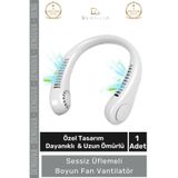 Denguva #BoyunFanı Güçlü Sessiz Şarj Edilebilir USB Giyilebilir Taşınabilir Mini Hava Üflemeli Boyun Vantilatörü