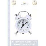 Denguva #ÇalarSaat Premium Sessiz Akar Mekanizma Ofis Masaüstü Komodin Küçük Analog Dekoratif Çalar Saat