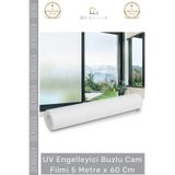 Denguva #CamFilmi Buzlu UV Engelleyici Güneş Korumalı Gizlilik Sağlayan Dekoratif Cam Filmi 5 Metre x 60 Cm