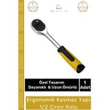 Denguva #CırcırKolu Sanayi Profesyonel Çelik Mekanik Lokma Anahtarı Ergonomik Kaymaz Yapı 1/2 Cırcır Kolu
