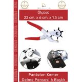 Denguva #DelmePensesi 6 Başlıklı Ayarlanabilir Metal Profesyonel Deri Saat Kordonu Delik Açma Kemer Delme Pe