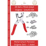 Denguva Deluxe Seri Gömlek Elbise Ceket Polar Bandana Badi Emzik Klips Metal Çıtçıt Pensesi ve 25 Düğme Seti