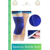 Denguva #ElastikBandaj Kompresyon Destekli Ortopedik Isı Koruyucu Esnek Rehabilitasyon Sporcu Dizlik 2'li Se