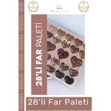 Denguva #FarPaleti Sedefli Shine Kalp Tasarım 56 Renk Profesyonel Yoğun Pigment Tozutmaz Far Paleti 2'li Set