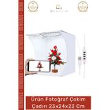 Denguva #FotoğrafÇadırı Beyaz Led Işıklı Katlanabilir Portatif Profesyonel Stüdyo Ürün Fotoğraf Çekim Çadırı
