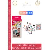 Denguva #Harfler Manyetik Alfabe Mıknatıslı Eğitici Harf Seti Buzdolabı Yazı Tahtası Türkçe İngilizce 66 Par