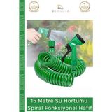 Denguva #hortum Profesyonel Bahçe Bakımı Esnek Dayanıklı 15 Metre Su Hortumu Spiral Fonksiyonel Hafif