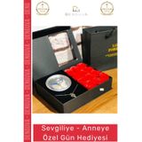 Denguva #İnciKolye Kırmızı Kokulu Güllü Tasarım Kutulu Sevgililer Günü Hediye İstiridye İnci Kolye Seti