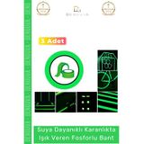 Denguva Karanlıkta Işık Veren Yansıyan 12 Metre Fosforlu Yeşil Şerit Bant Kendinden Yapışkan Reflektör Bant