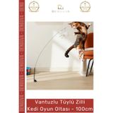 Denguva #KediOyuncağı Vantuzlu İnteraktif Sağlam Kaliteli Avcılık Eğitici Zemin Tüylü Zilli Kedi Oyun Oltası