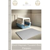 Denguva #KediPaspası Evcil Hayvan Tuvalet Önü Kedi Köpek Kaymaz Taban Dayanıklı Pratik Mama Kabı Kum Paspası