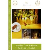 Denguva #Led Gün Işığı Dekoratif Şişe İçi Pilli Şık Ambiyans Işık Mantar Tıpa Şeklinde Peri Led - 2 Adet