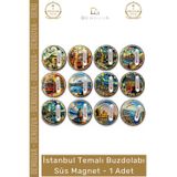 Denguva #Magnet İstanbul Tarihi Silüet Dekoratif Turistik Hediyelik Şehir Temalı Buzdolabı Süsü Magnet