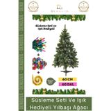 Denguva #NoelPaketi Yılbaşı Çam Ağacı Dekoratif Ev Ofis Süsleme Hediye Sık Dallı Noel Paketi 60 Cm 60 Dal