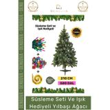 Denguva #NoelPaketi Yılbaşı Çam Ağacı Sık Dallı Kaliteli Lüks Dekoratif Büyük Boy Noel Paketi 210 Cm 580 Dal
