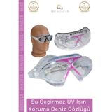 Denguva Premium Ayarlanabilir Kayış Su Geçirmez Uv Işın Koruma Yetişkin Plastik Antifog Kutulu Deniz Gözlüğü