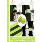 Denguva #ReflektörBant Neon Sarı Ultra Parlak Gece Güvenliği Esnek Cırtlı Reflektör Bant Kol Ayak Bilek - 4