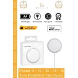 Denguva #ŞarjAdaptörü 15W Hızlı Şarj Adaptörü Magsafe Mıknatıslı TypeC Beyaz Uyumlu Wireless Charger Adaptör