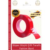 Denguva #ŞeffafBant Çift Taraflı Nano Sihirli VHB Güçlü Yapıştırıcı Yıkanabilir Şeffaf 1.5mt Silikon Şeffaf