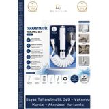 Denguva #Taharetmatik Beyaz Taharetmatik Seti Hijyenik Dayanıklı Tasarruf Vakumlu Montaj Akordeon Hortumlu