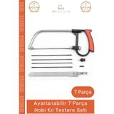 Denguva #Testere Ahşap Mdf Sunta Cam Kesme Desen Verme Hassas Metal Saplı 7 Parça Hobi Kıl Testere Seti