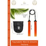 Denguva #Testere Taşınabilir Kamp Doğa Yürüyüşü Avcılık Çelik Kesim Kompakt Mini El Zincirli Testere