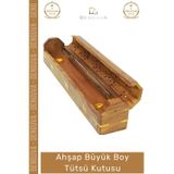 Denguva #TütsüKutusu Ahşap El Yapımı El Boyaması Desenli Dekoratif Saklama Bölmeli Hazneli Büyük Tütsü Kutus