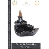 Denguva #Tütsülük İthal Seramik Geri Akışlı Dekoratif Şık Hediyelik Aromatik Oda Kokusu Biblo 10*12 Cm