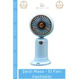 Denguva Vantilatör Mini Sessiz Şık Portatif Pastel Soğutucu Taşınabilir Usb Şarjlı Masa El Fanı Vantilatör