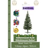 Denguva #YılbaşıAğacı Kaliteli Dekoratif Lüks Yılbaşı Çam Ağacı Sık Yapraklı Yeşil Noel Paket 150 Cm 240 Dal