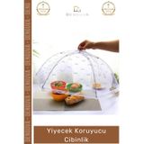 Denguva #YiyecekKoruyucu Kamp Piknik Balkon Hijyenik Pratik Şemsiye Portatif Katlanır Yiyecek Koruyucu Cibin