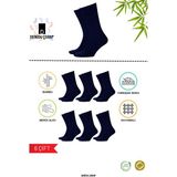 Denidu Bambu Erkek Soket Uzun Çorap Dikişsiz 6 Çift Altın Seri (Parfümlü,Yıkamalı,Organik) Siyah,Lacivert - 40 - 45