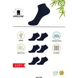Denidu Bambu Patik Çorap Yıkamalı Dikişsiz 6 Çift (Soft Yıkama,Premium,Kokulu) Kadın,Erkek - 35 - 39 - Lacivert