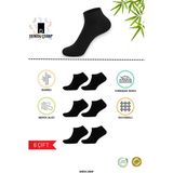 Denidu Bambu Patik Çorap Yıkamalı Dikişsiz 6 Çift (Soft Yıkama,Premium,Kokulu) Kadın,Erkek - 40 - 43 - Siyah