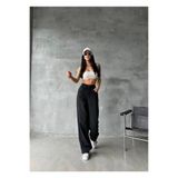 DENİKK TREND UNISEX LOOSE FIT KAR YIKAMA BAGGY JEAN PANTOLON-TREND UNISEX LOOSE FIT SNOW WASH BAGGY JEAN PA SİYAH-FÜME L