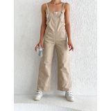 Denim Bahçıvan Salopet - BEJ - 36